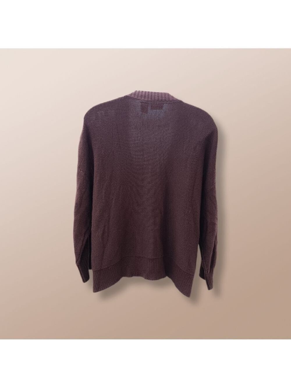 Northcrest Cardigan Sweater Dark Brown Cotton Large 3 Buttons - Picture 4 of 4